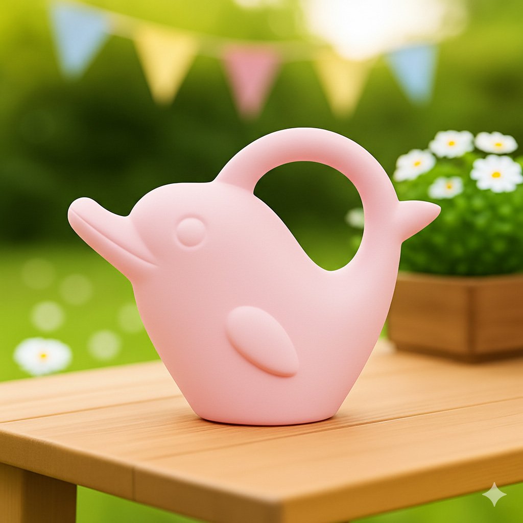 Regador Golfinho Rosa Claro